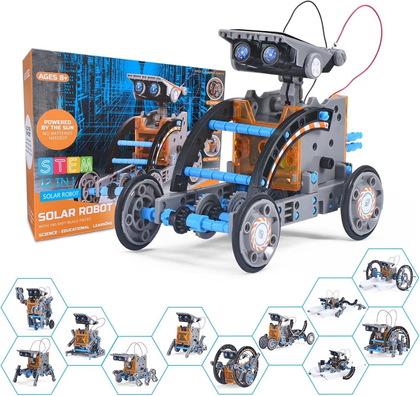 OMWay 𝐒𝐓𝐄𝐌 12-in-1 𝐒𝐨𝐥𝐚𝐫 𝐑𝐨𝐛𝐨𝐭 𝐓𝐨𝐲𝐬, Science Kits for Kids Age 8-12,DIY Building...