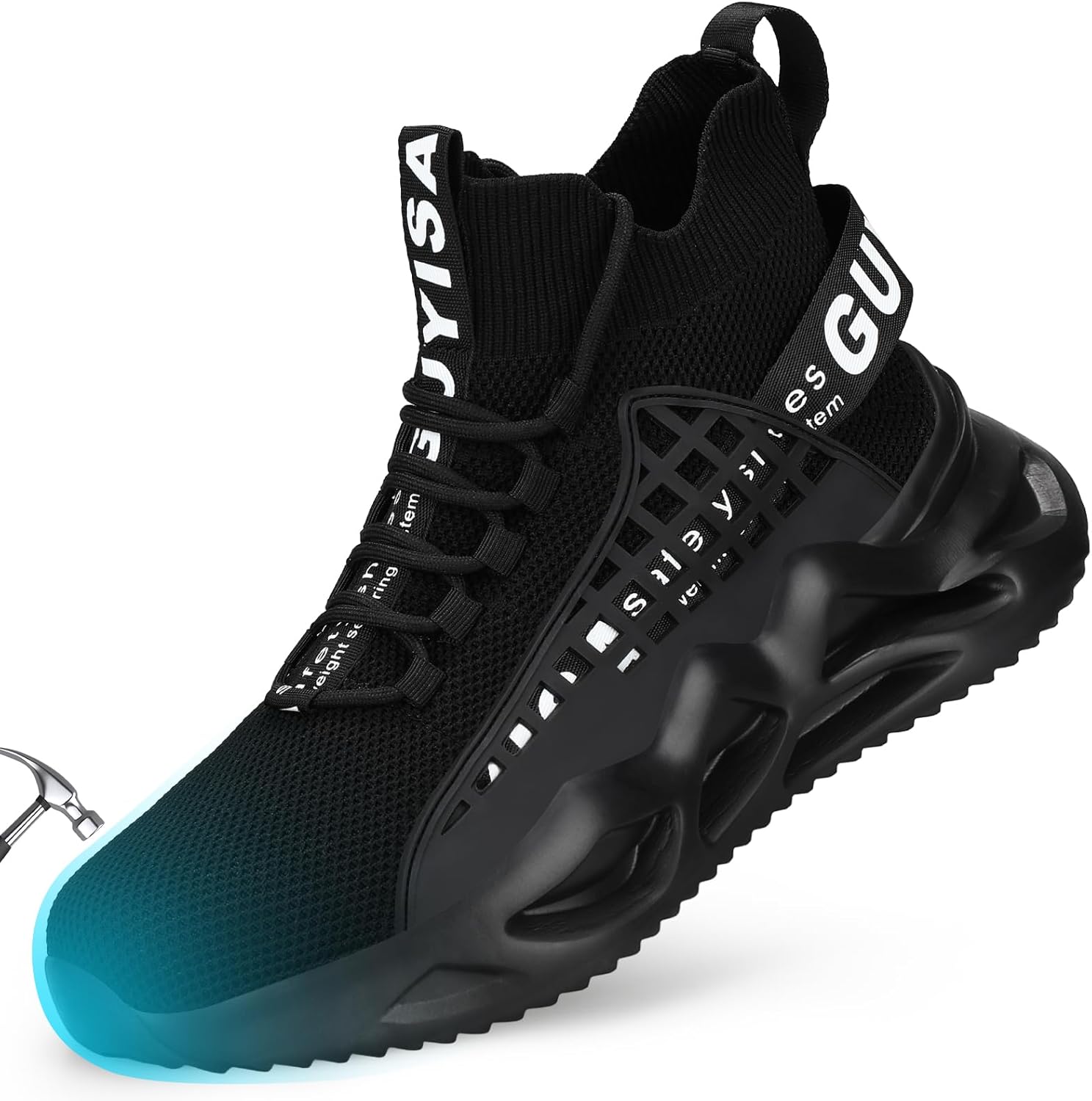 LAoutun Safety Trainers Men Womens Breathable Steel Toe Cap Trainers Safety Shoe...