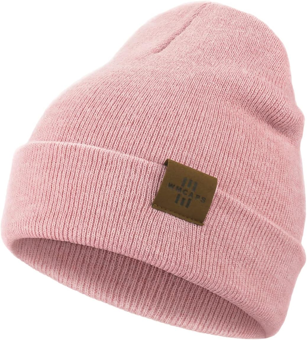 Beanie for Kid, Stretchy Childrens Thermal Insulated Wolly Hat with Turn Up for...