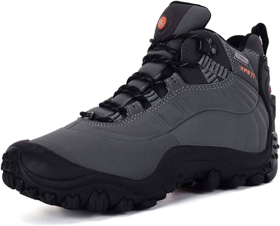 XPETI Men's Waterproof Hiking Boots 9 UK Grey L