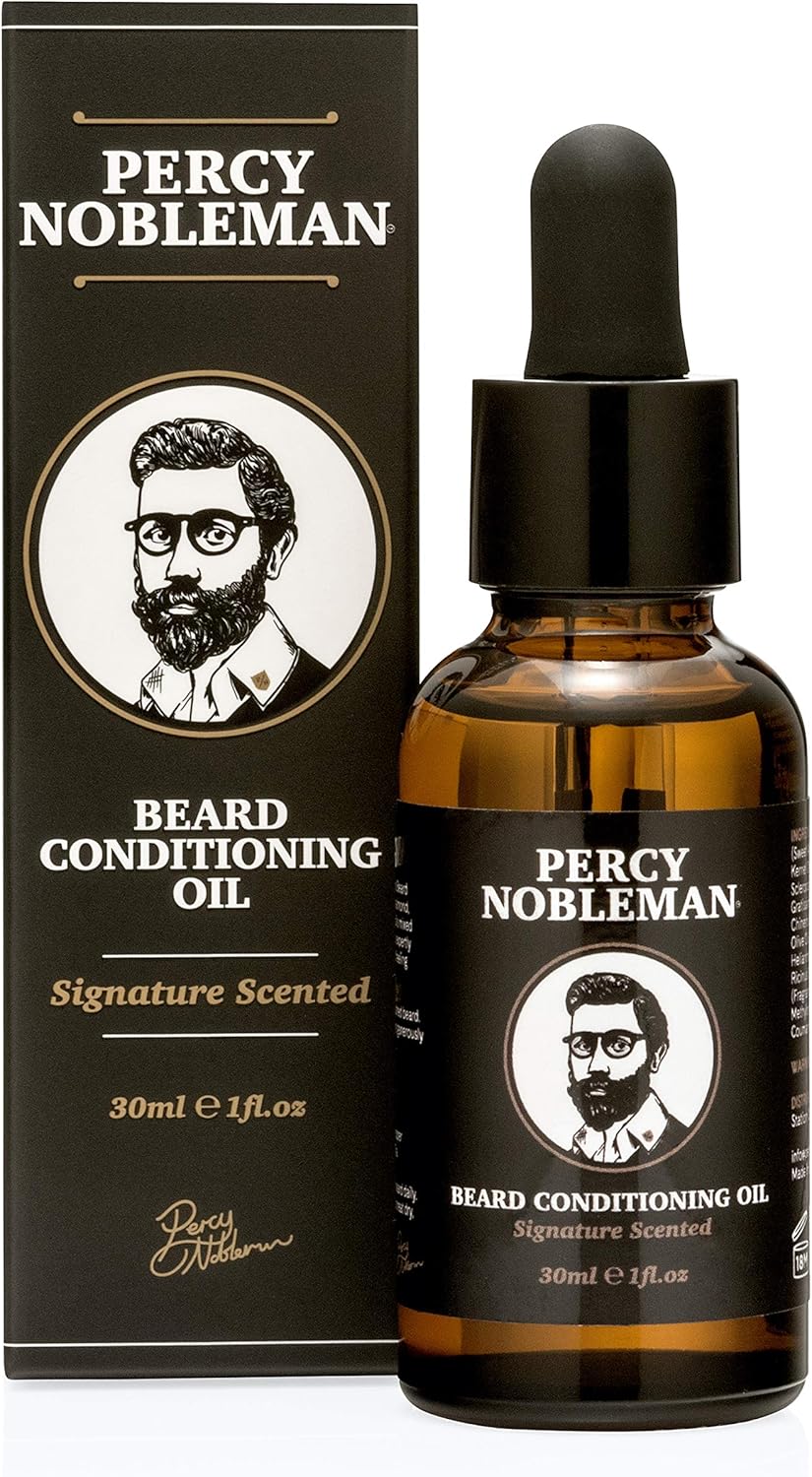 Beard Oil by Percy Nobleman, 99% Beard Conditioning Oil With a Mixture of Qualit...