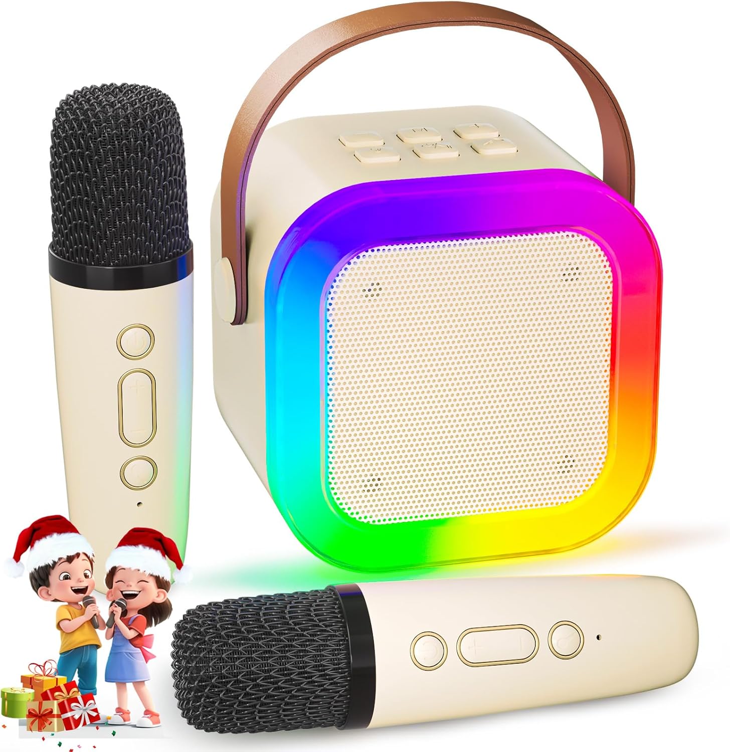 IROO Karaoke Machine for Kids with 2 Microphone, Birthday Gifts for Girls Toys A...