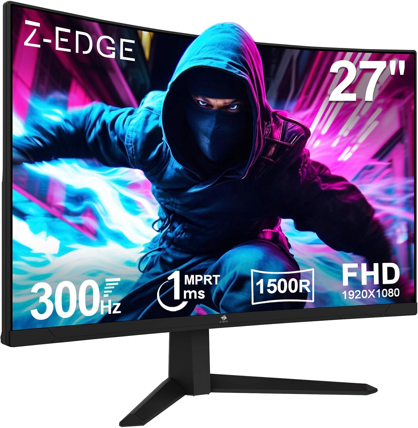 Z-Edge 27 Inch 300Hz(DP) 240Hz(HDMI) Curved Gaming Monitor 1ms MPRT Full HD LED...