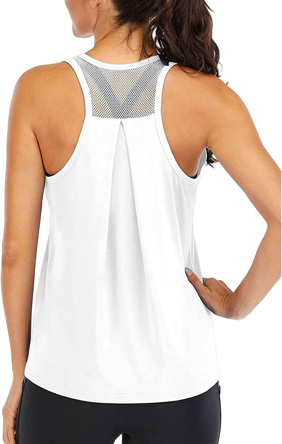 Superora Workout Tops Loose fit Racerback Tank Tops for Women Mesh Backless Tank...
