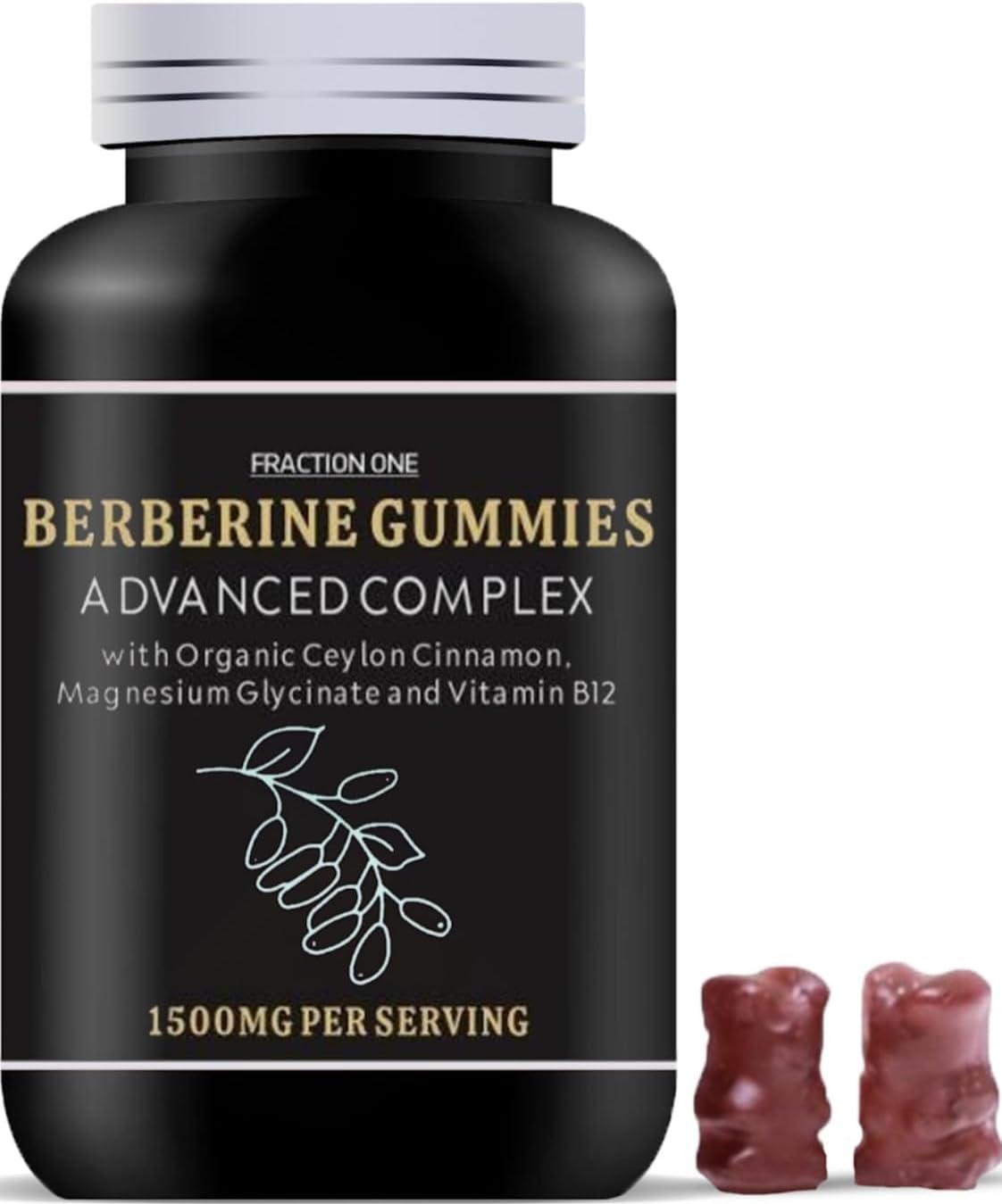 Fraction One Berberine - Berberine Gummies - 60 Days' Supply - 1500mg Berberine...