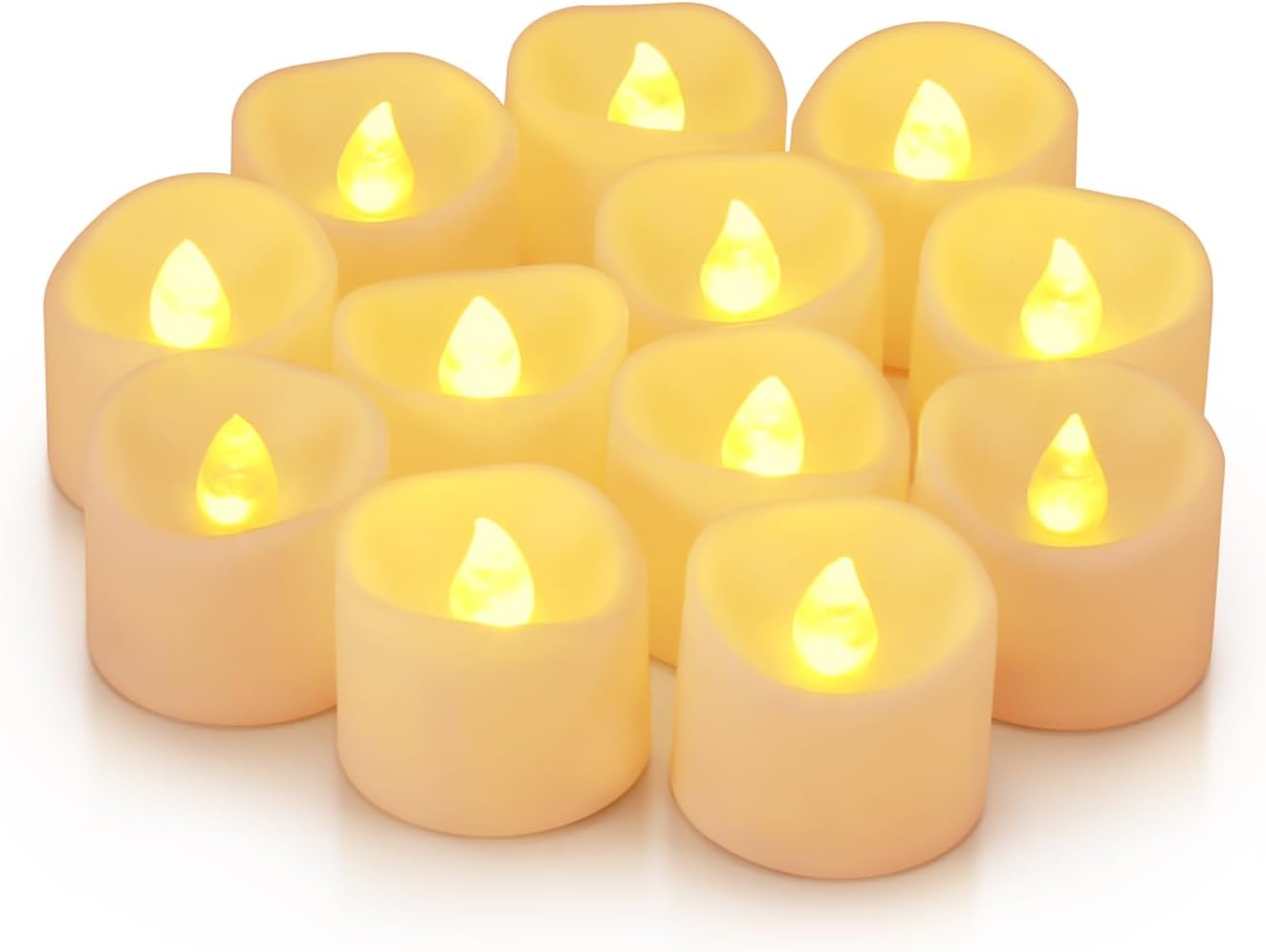 ORIA LED Candles Tea Lights, Flickering Flameless Candles, Realistic Battery Ope...