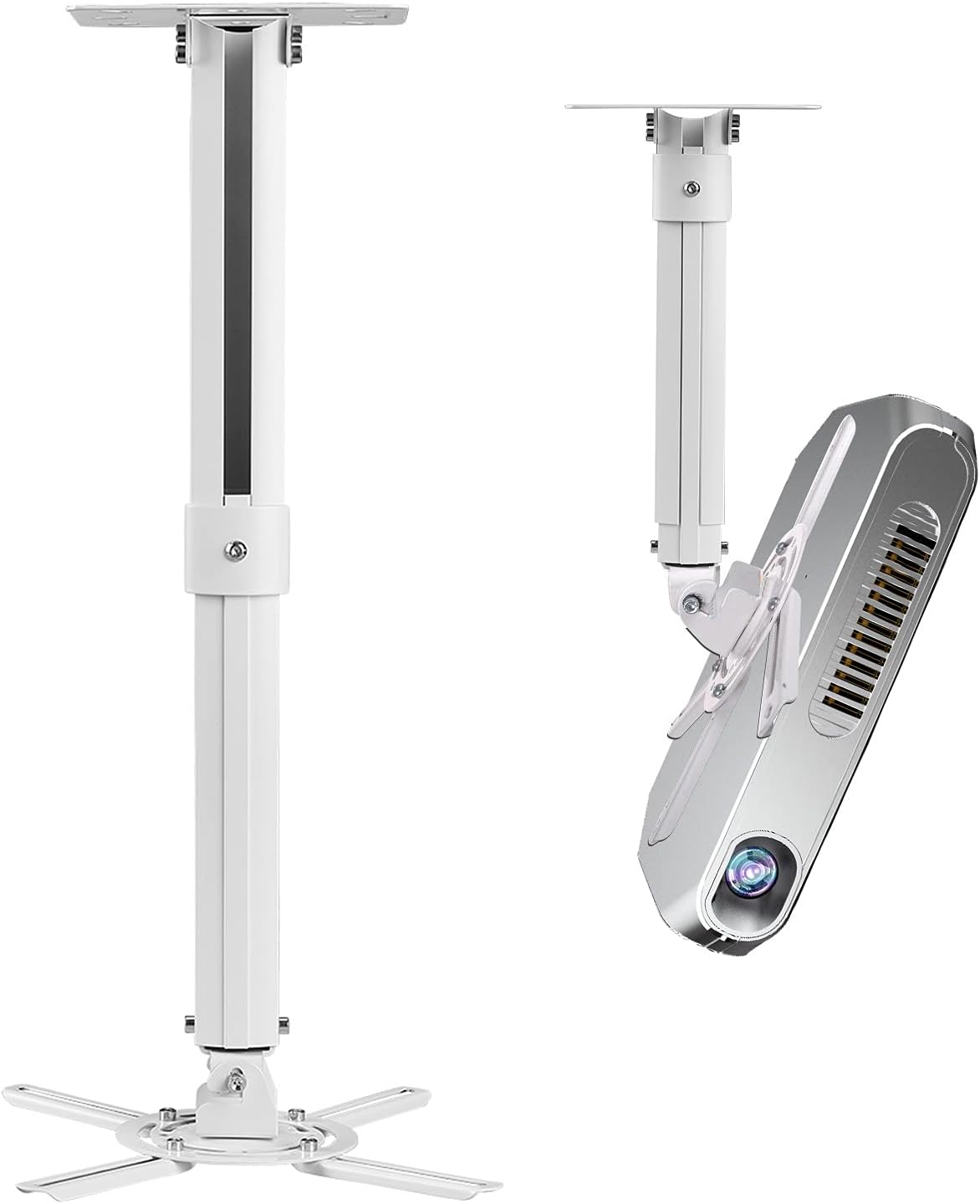 suptek Projector Ceiling Mount, Projector Wall Mount Rotate 360 Swivel 90 Tilt 9...