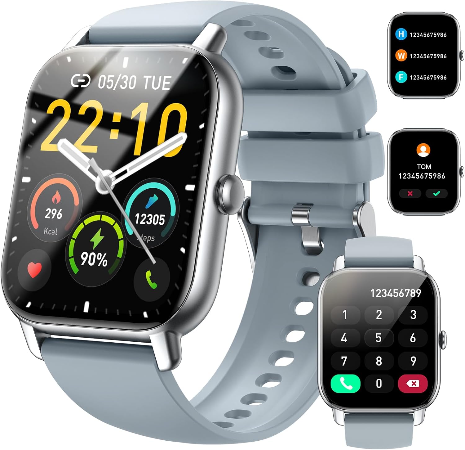Smart Watch for Women Answer/Make Calls, 1.96" Fitness Watch with Heart Rate Mon...