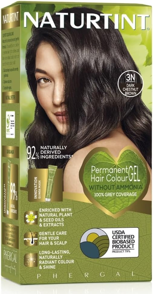 Naturtint Permanent Hair Colour, 3N Dark Chestnut Brown, Plant Enriched, Ammonia...