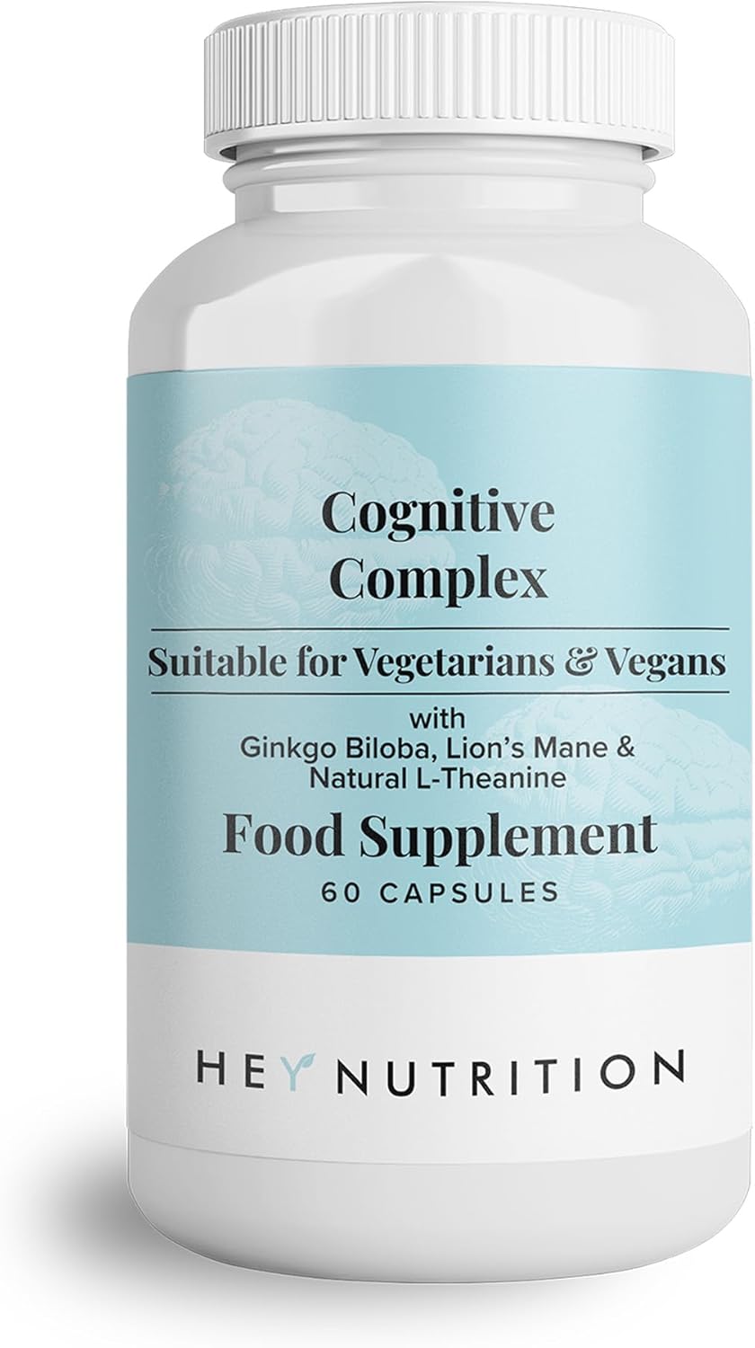 Hey Nutrition Cognitive Complex Supplement - Ginkgo Biloba, Lion’s Mane & Natura...