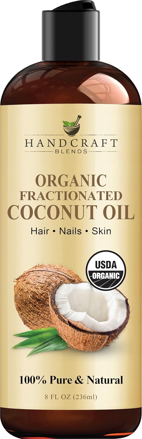 Handcraft Blends Organic Fractionated Coconut Oil - 236 ml - 100% Pure and Natur...