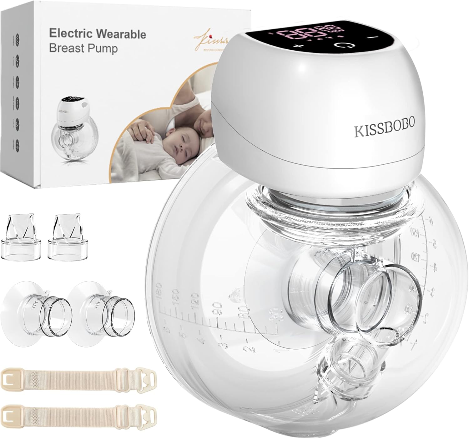 Breast Pump Electric, Hands Free Breast Pumps Wearable Portable,4 Modes 12 Level...