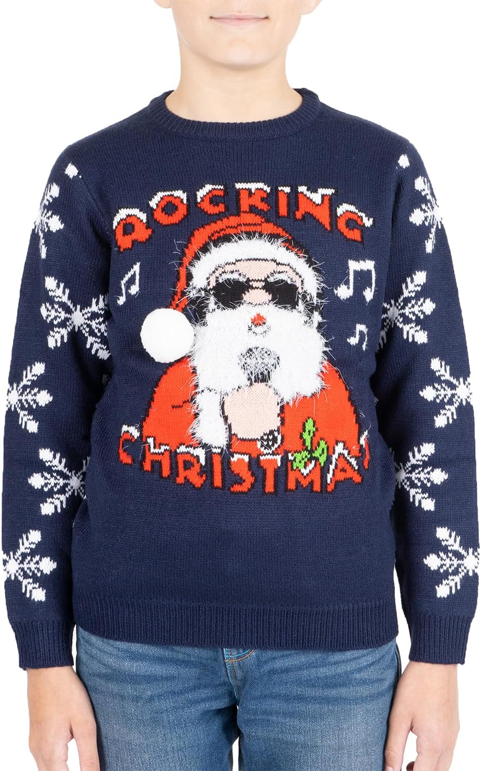 NOROZE Kids Christmas Jumpers Boys Girls Retro Elf Snowman Santa Fairisle Reinde...
