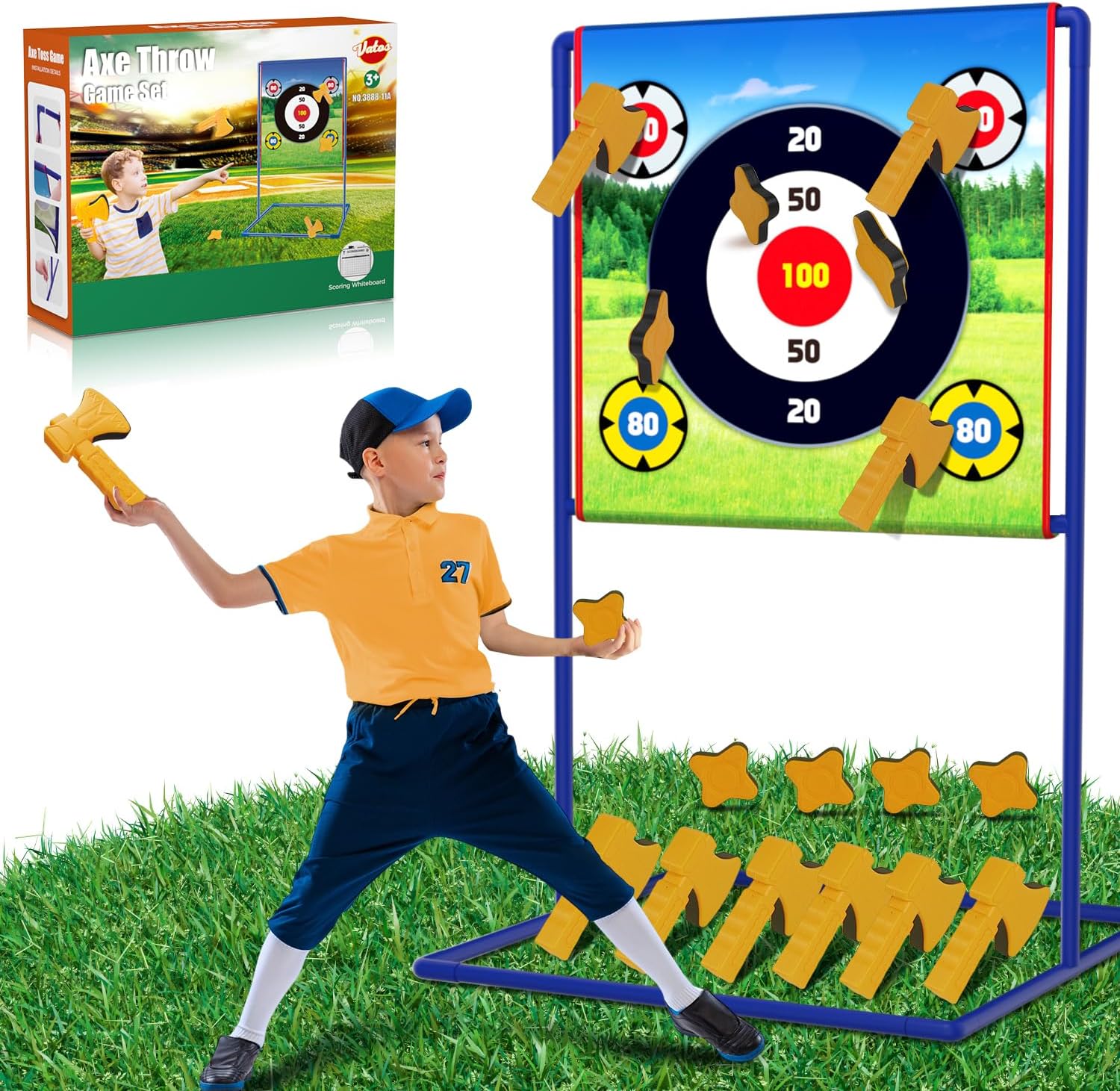 VATOS Axe Throw Target Game Set, Multiple Throwing Target Models, Outdoor Garden...