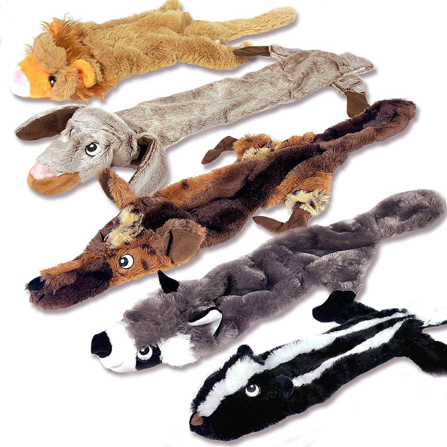 Newthinking No Stuffing Dog Toys, 5 Pack Dog Squeaky Toys, Durable Plush Dog Toy...