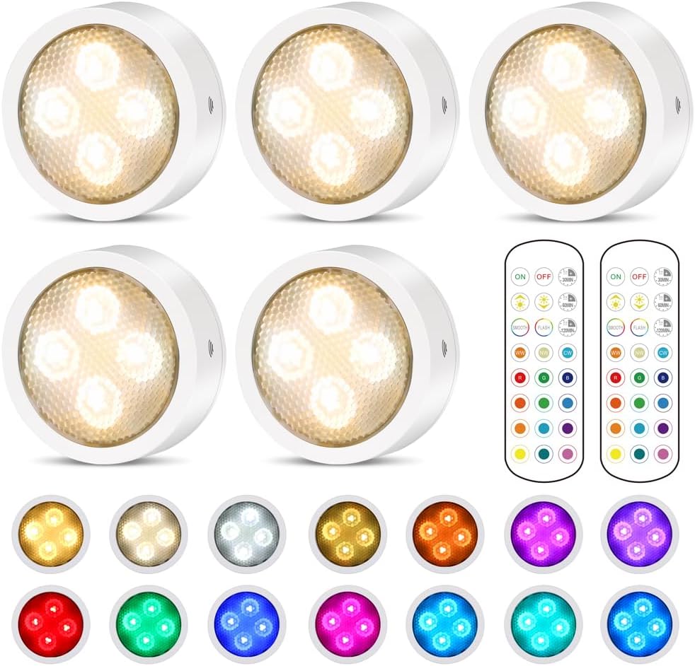 Onumii Under Cupboard Kitchen Lights Battery Operated LED Under Cabinet Lights,...