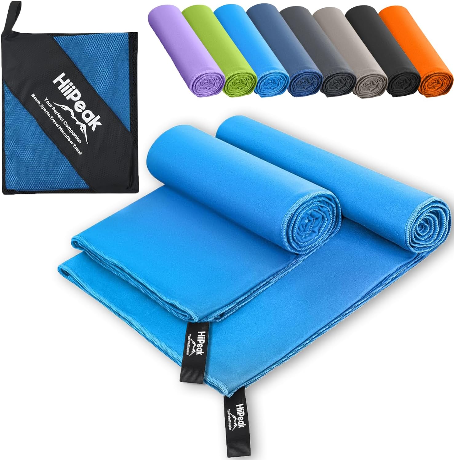 HiiPeak Microfibre Towel Compact Camping Beach Towel - Quick Dry Lightweight Abs...