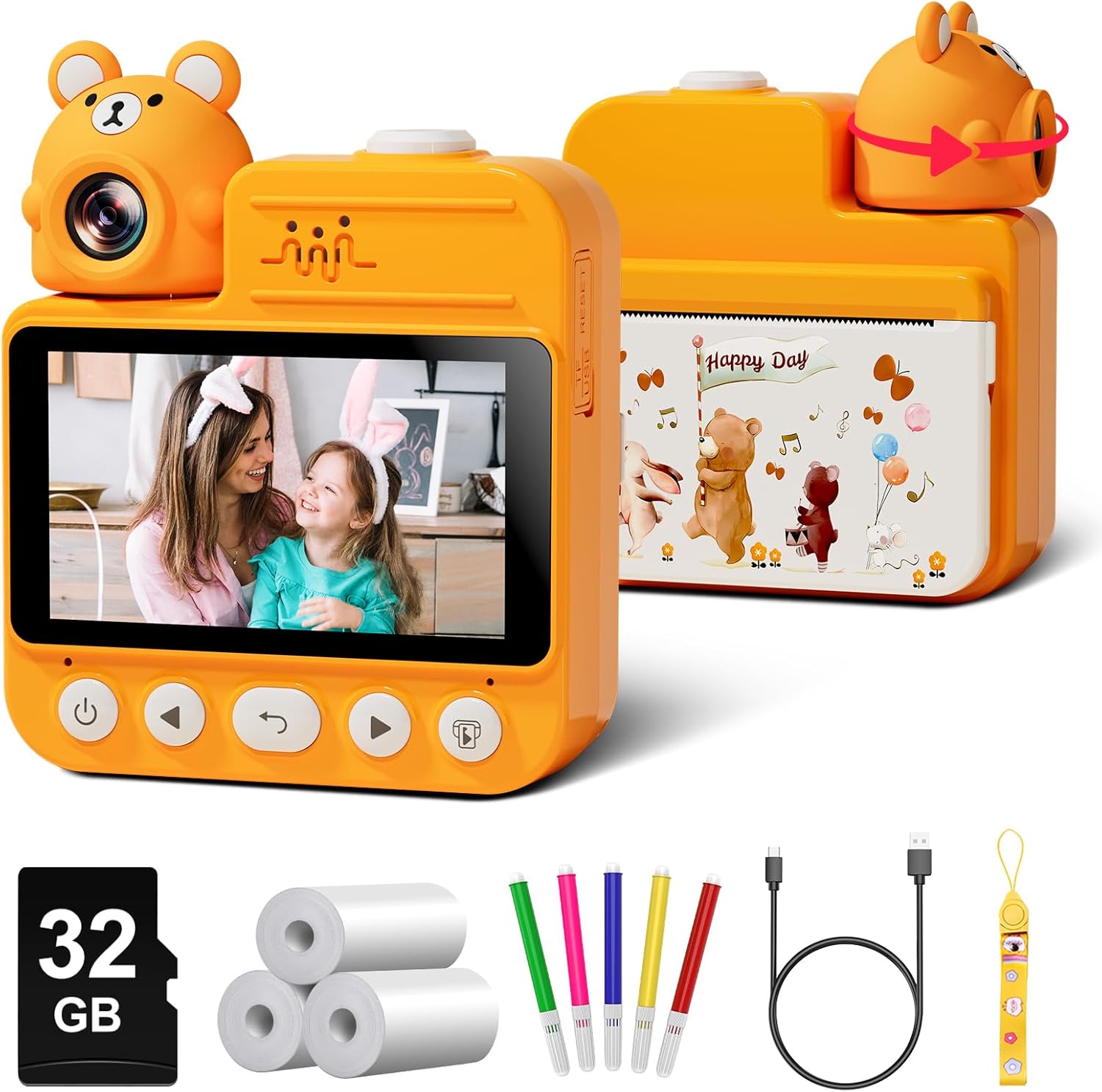 Kids Camera Instant Print, Gofunly 3.0'' Screen Instant Camera for Kids with 32G...