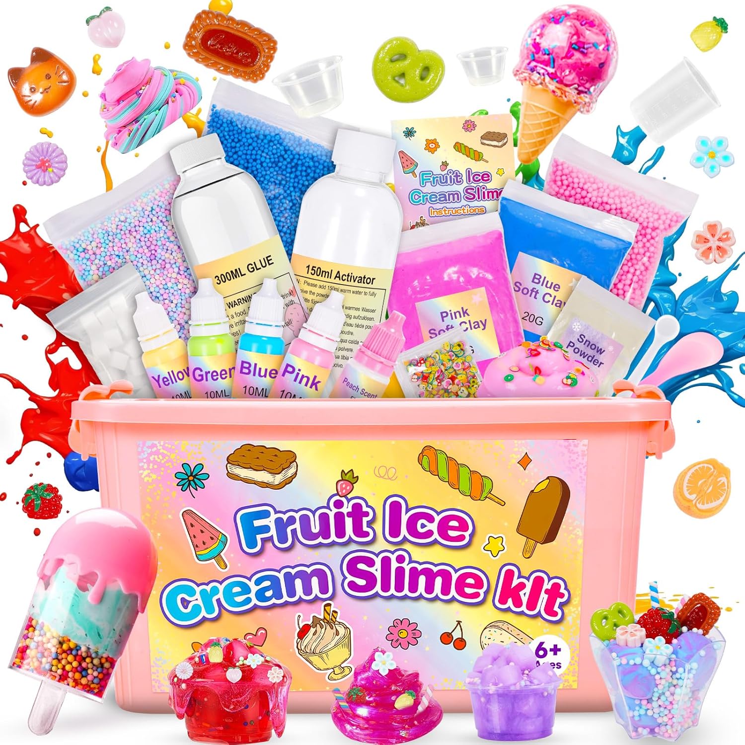Veopoko Slime Kits, Toys for 6 7 8 9 10 11 12 Year Old Boys Girls Slime Making K...