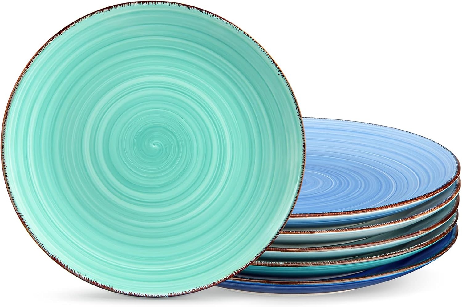 vancasso Bonita Dinner Plates Set of 6, 10.5 inch Scratch Resistant Ceramic Dinn...