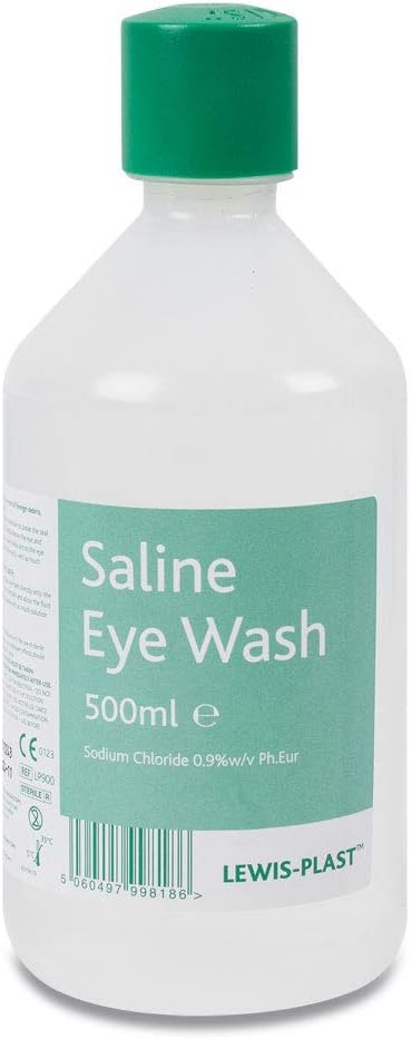 Lewis-Plast Saline Eye Wash Solution, 500ml Bottle...