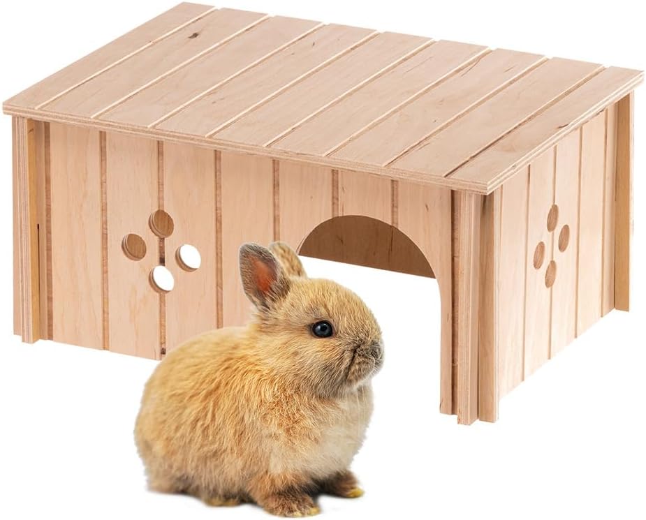 Ferplast Rabbit House, Guinea Pig Wooden House, Small Pet House, FSC Certificate...