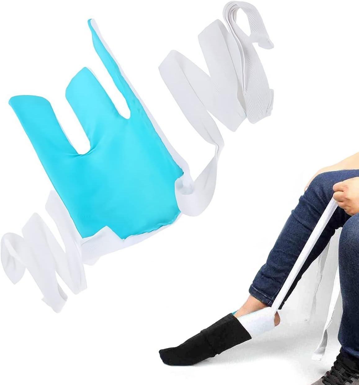 Sock Aid Tool for Putting Socks Easy On and Off for Elderly, Disabled, Pregnant,...