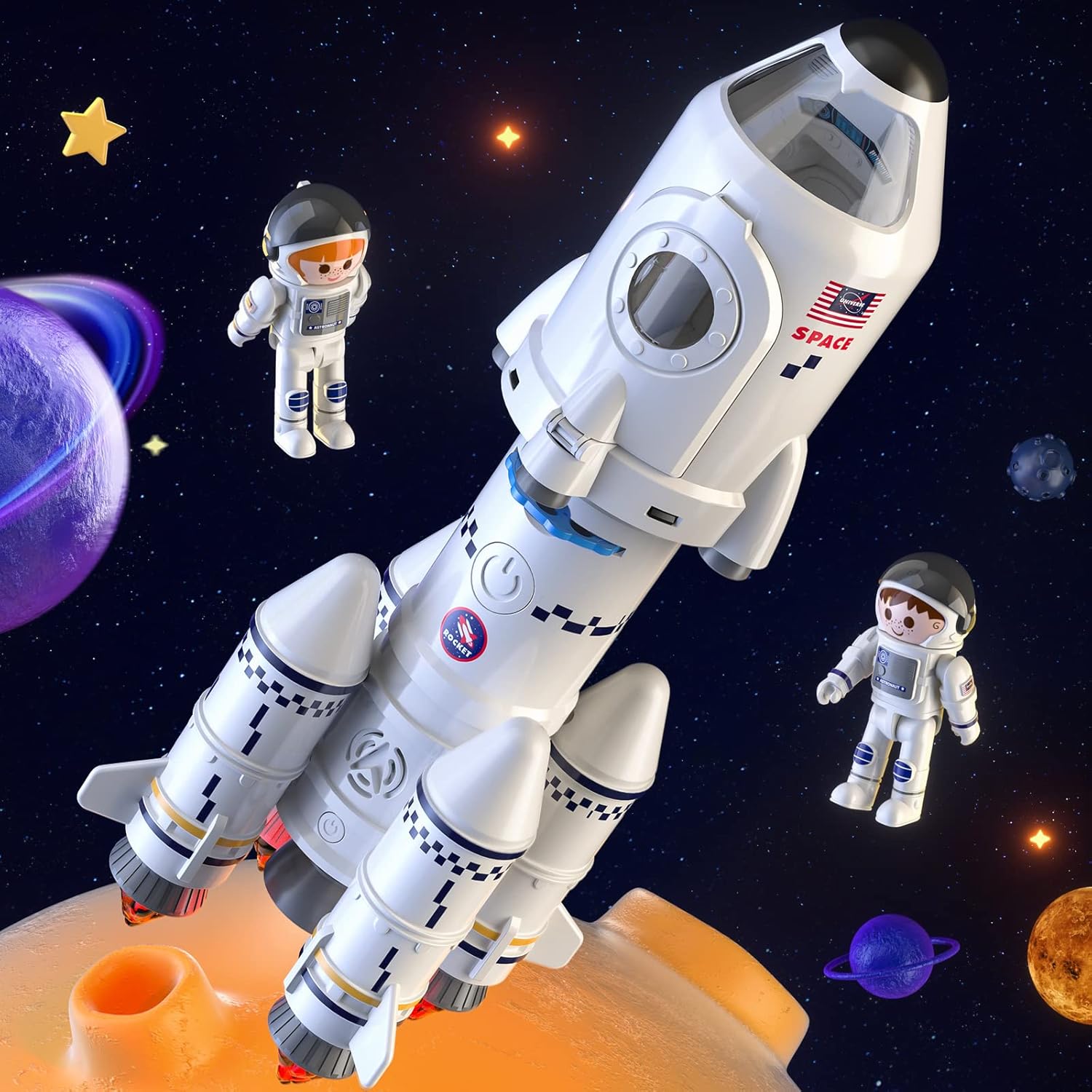TEMI Space Rocket Toys for 3 4 5 6 7 8 9 Years Old Kids Science Educational Toys...
