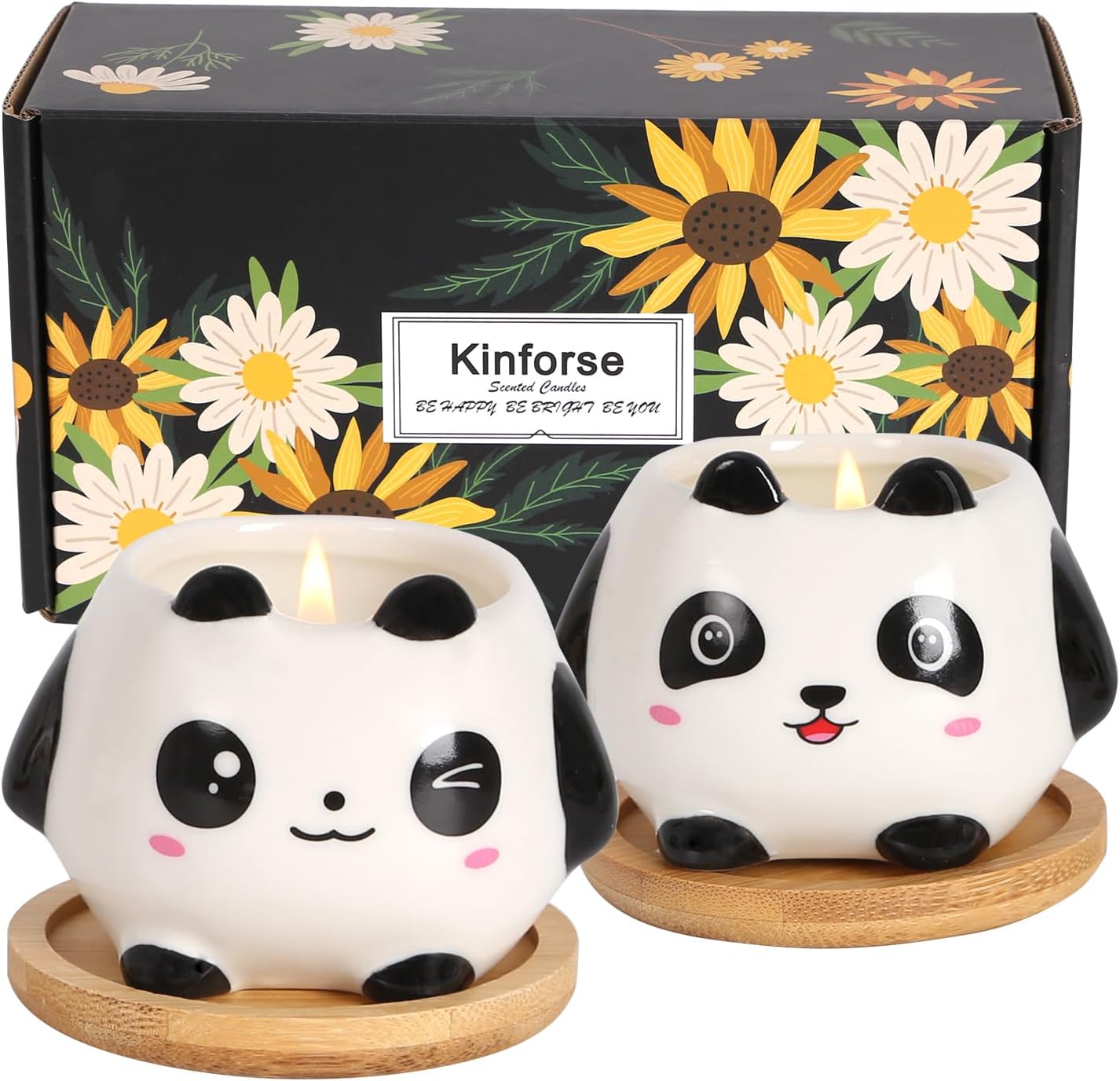 Kinforse Panda Candles Gifts for Women, Presents for Women, Birthday Gifts for h...