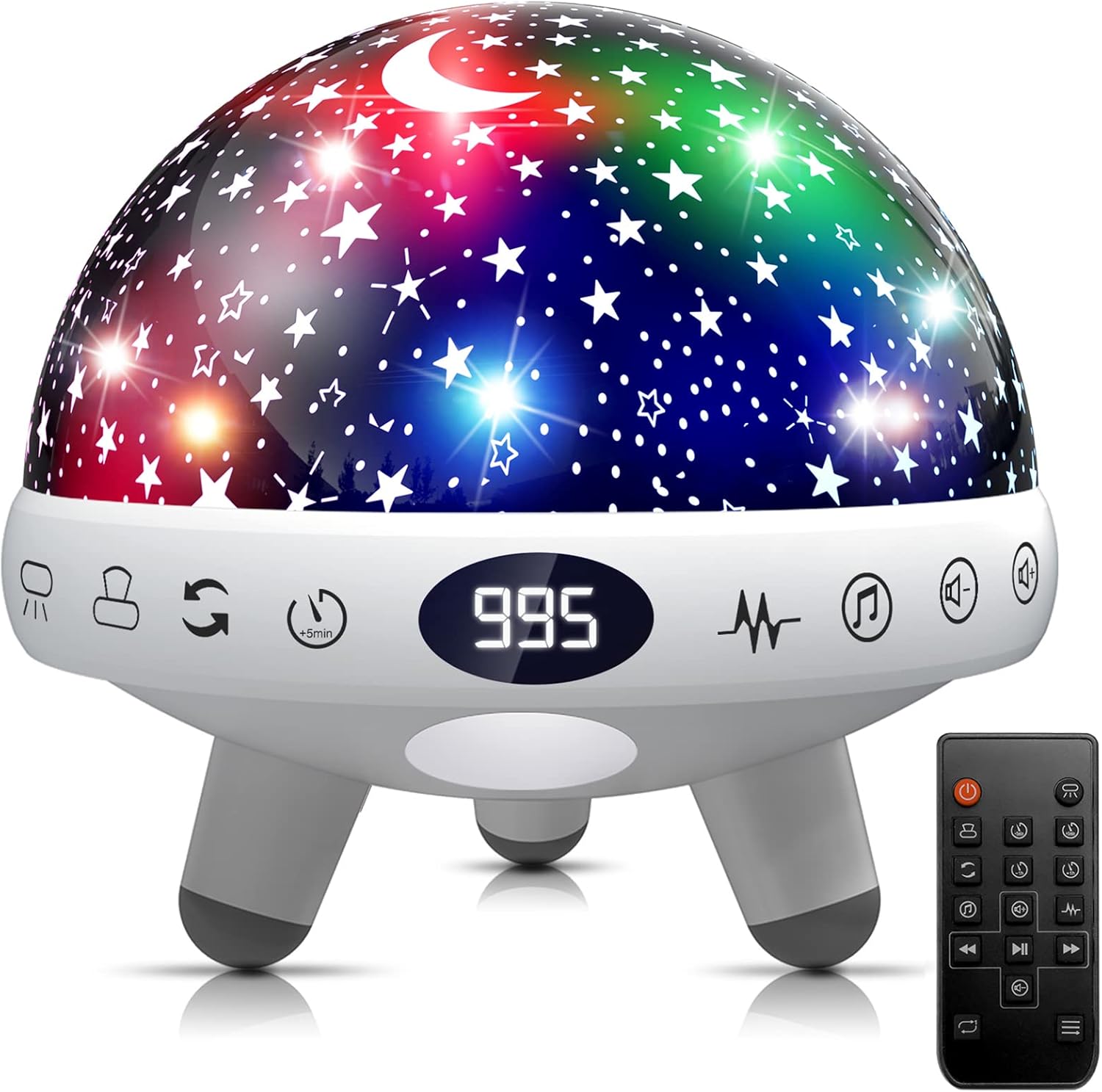 YACHANCE Kids Night Light Projector with White Noise Machine Baby,29 Soothing So...