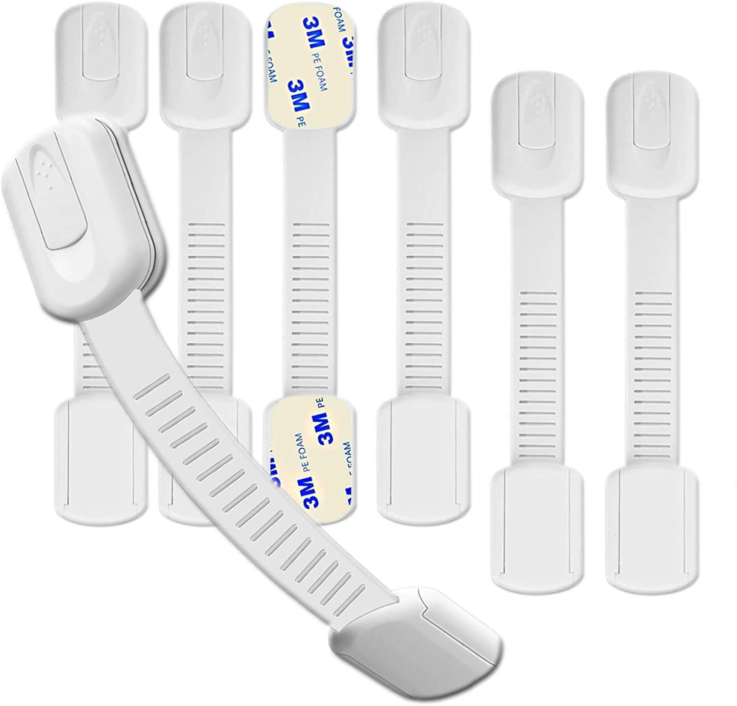 Hion Child Safety Locks,6 Pack Adjustable Cupboard Locks for Children Baby,Baby...