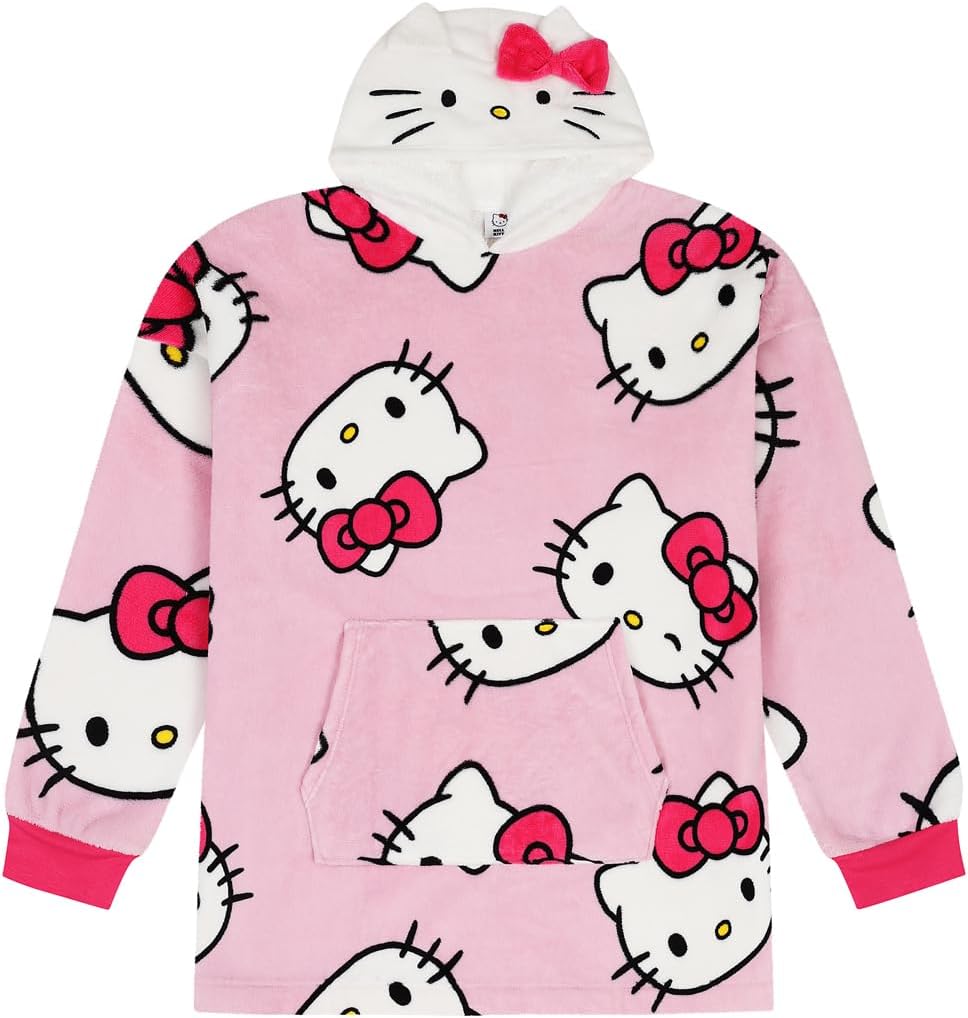 Hello Kitty Womens and Girls Matching Fully Lined Luxury Fleece Hoodie Oversized...