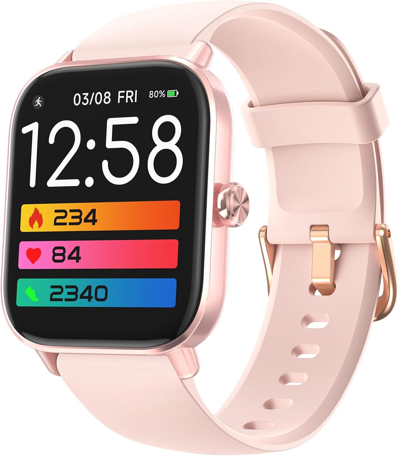 Amzhero Fitness Smart Watch for Women Men with Bluetooth Call, 24/7 Heart Rate,...