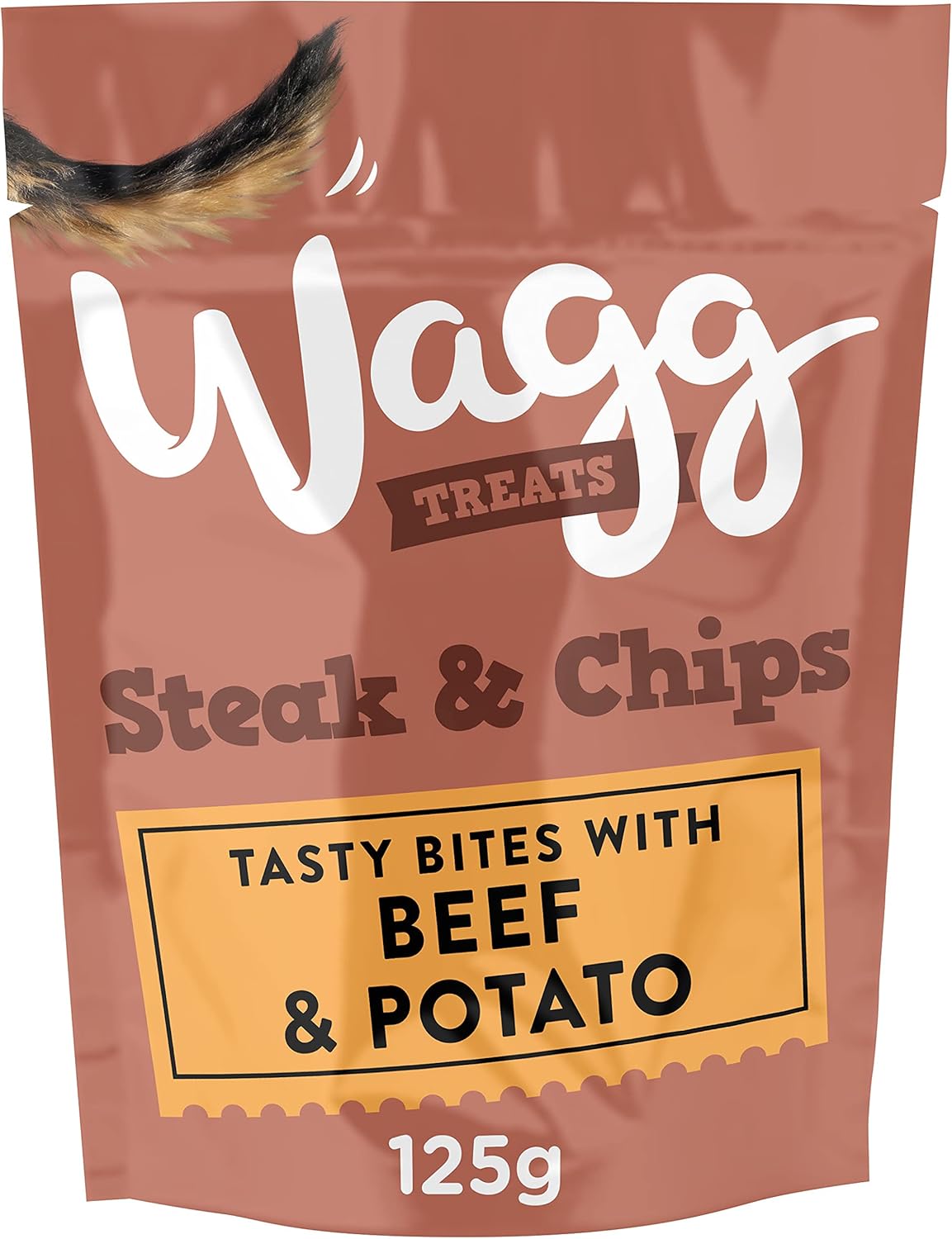 Wagg Steak & Chips Tasty Bites Beef & Potato Dog Treats 125g (Pack of 7) - Oven...