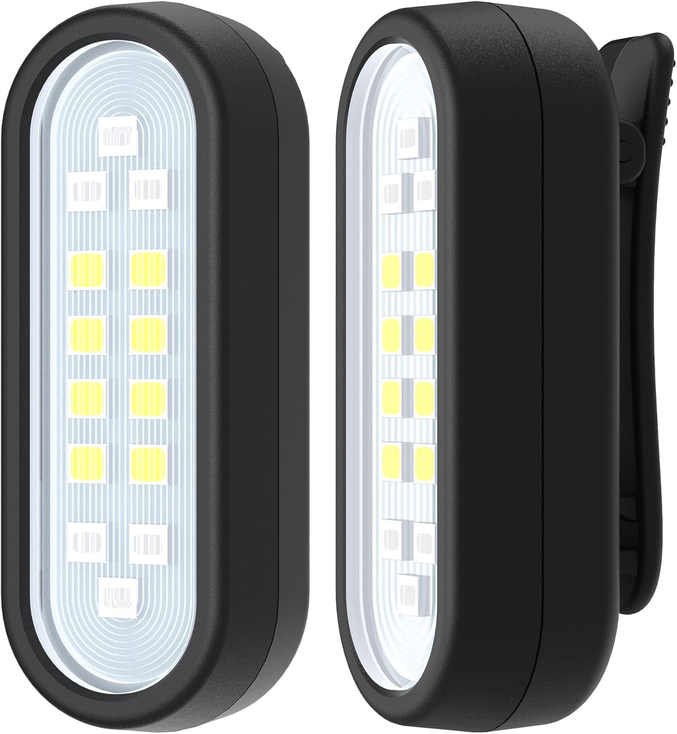 Running Light, 2 Pack Clip on Flashlight for Runners Rechargeable Safety Lights...