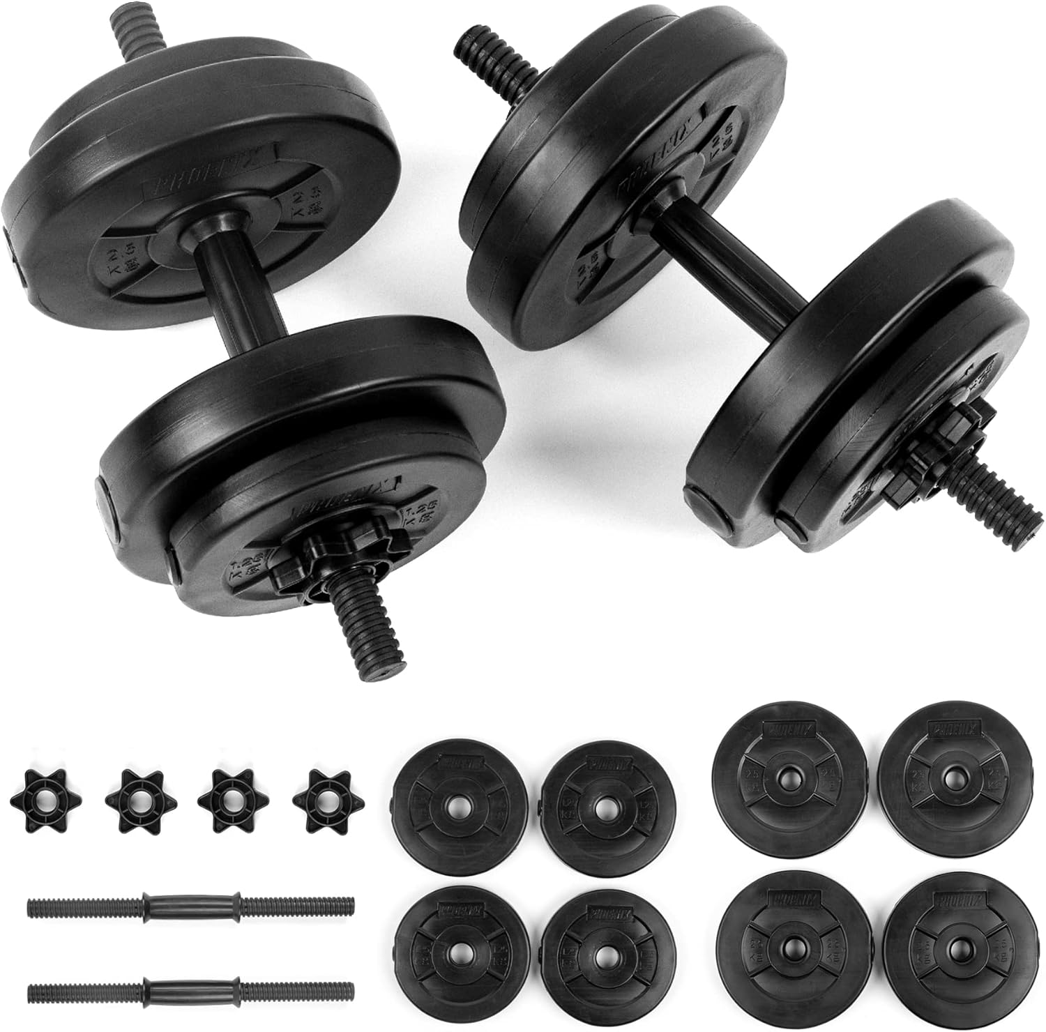 Phoenix Fitness Dumbbells Weight Set - 15kg Adjustable Dumbbell Set for Men and...