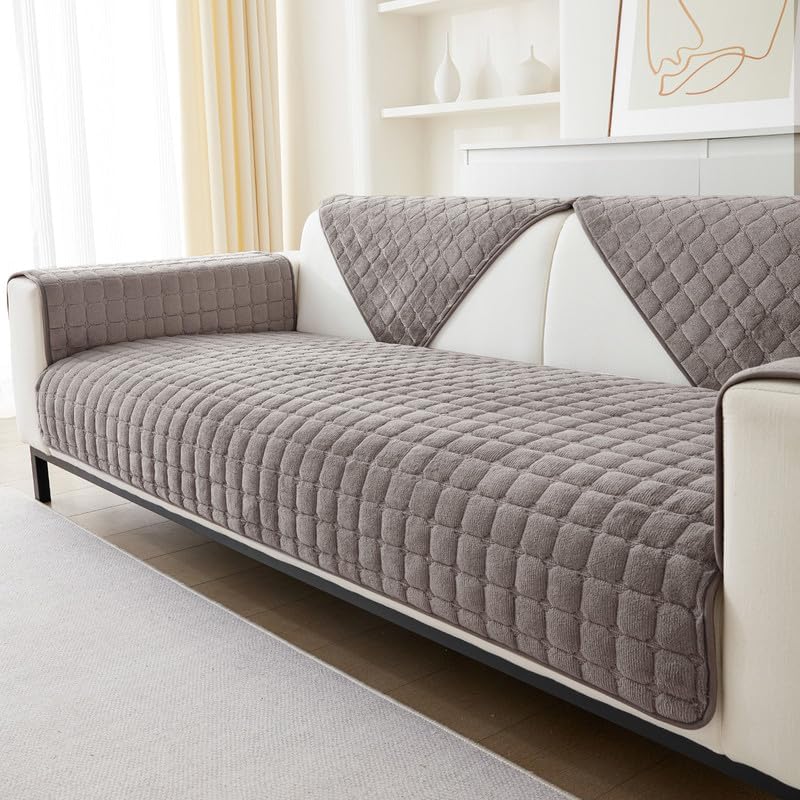 GKXLH Soft Flannel Sofa Covers Washable - New Sofa Cushion Covers, Non-Slip Sofa...