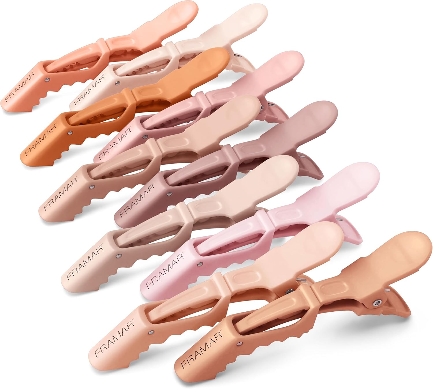 FRAMAR Neutral Crocodile Clips Hair - Sectioning Hair Clips For Styling, Hairdre...