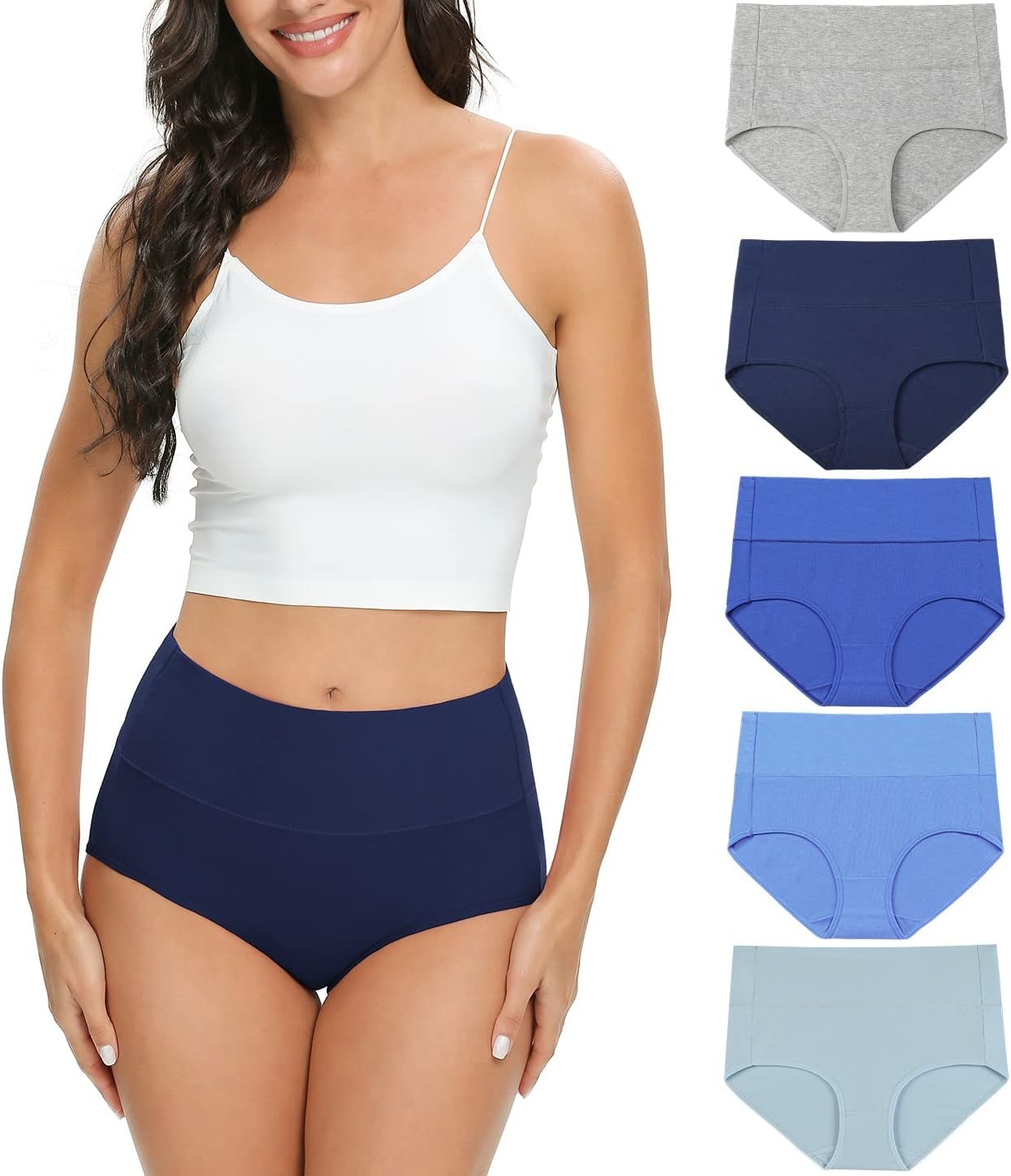 Wealurre Women High Waist Cotton Knickers C Section Underwear Ladies Full Covera...