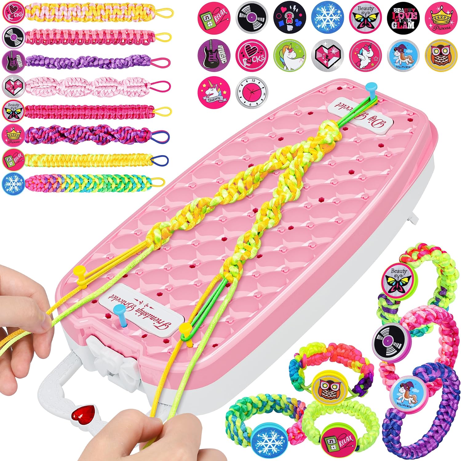 FHNSEL Friendship Bracelet Making kit,Arts and Crafts for Kids Ages 6-12,DIY,Bir...