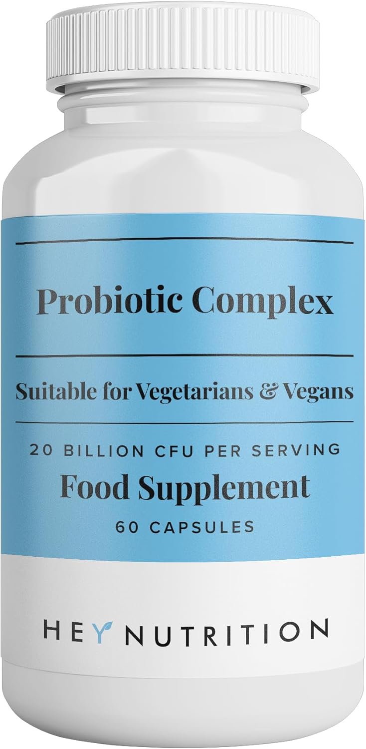 Hey Nutrition Probiotic Complex Supplement - 20 Billion CFU - Suitable for Veget...