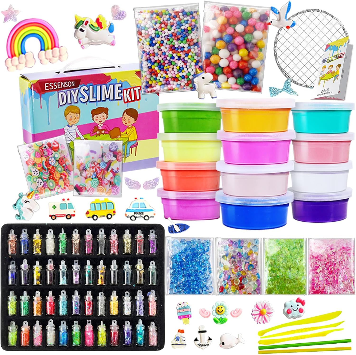 ESSENSON DIY Slime Kit - Slime Making Kit, Craft Kit for Kids Boys Girls, with 4...