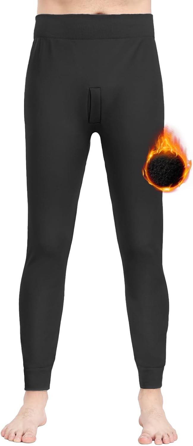 SIHOHAN Men’s Thermal Bottoms Fleece Lined Long Johns Soft Thermal Johns Underwe...