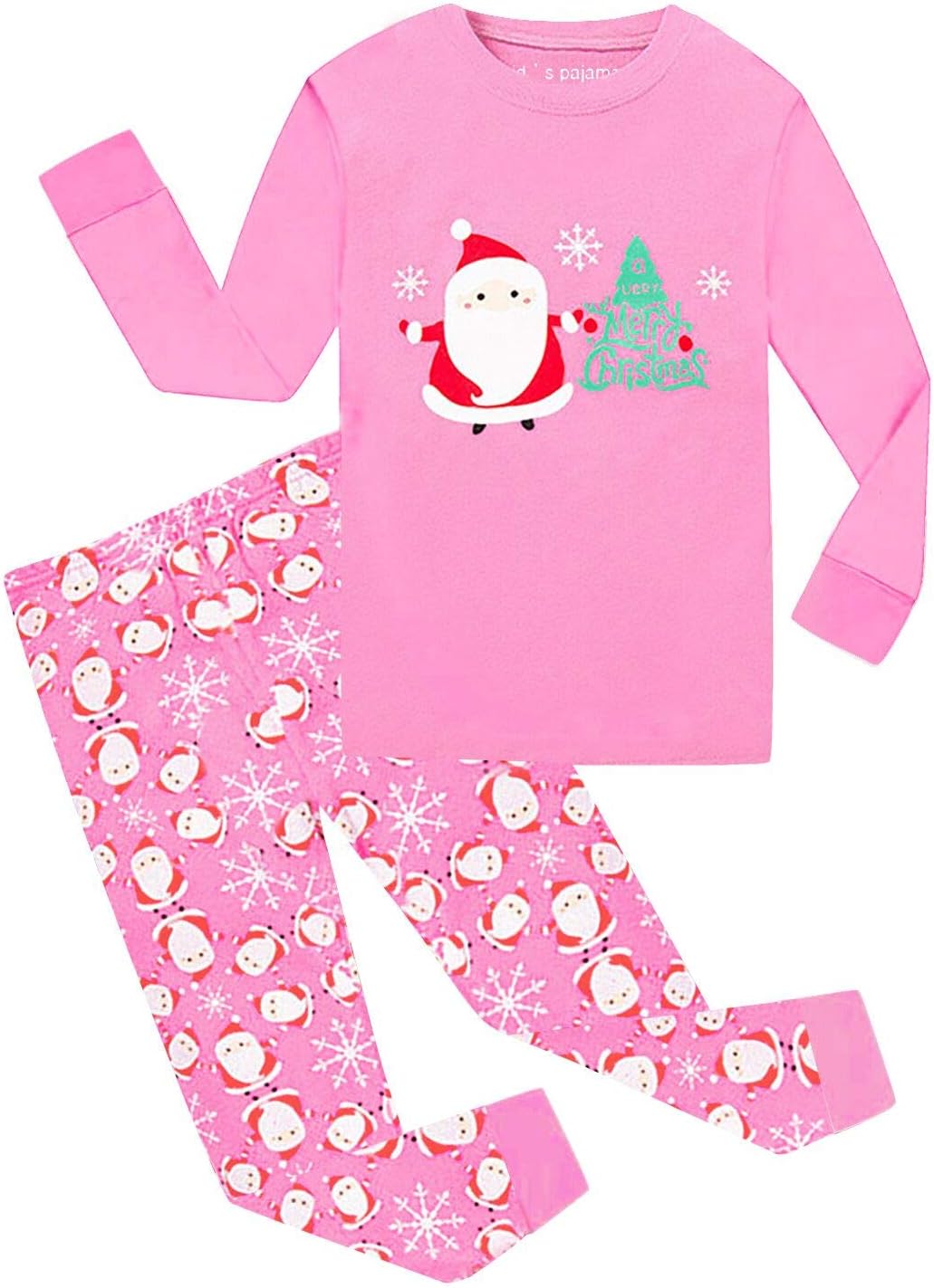 GRPSKCOS Girls Christmas Pajamas Toddler Kids Pjs Girls Boys Santa Claus Pajamas...