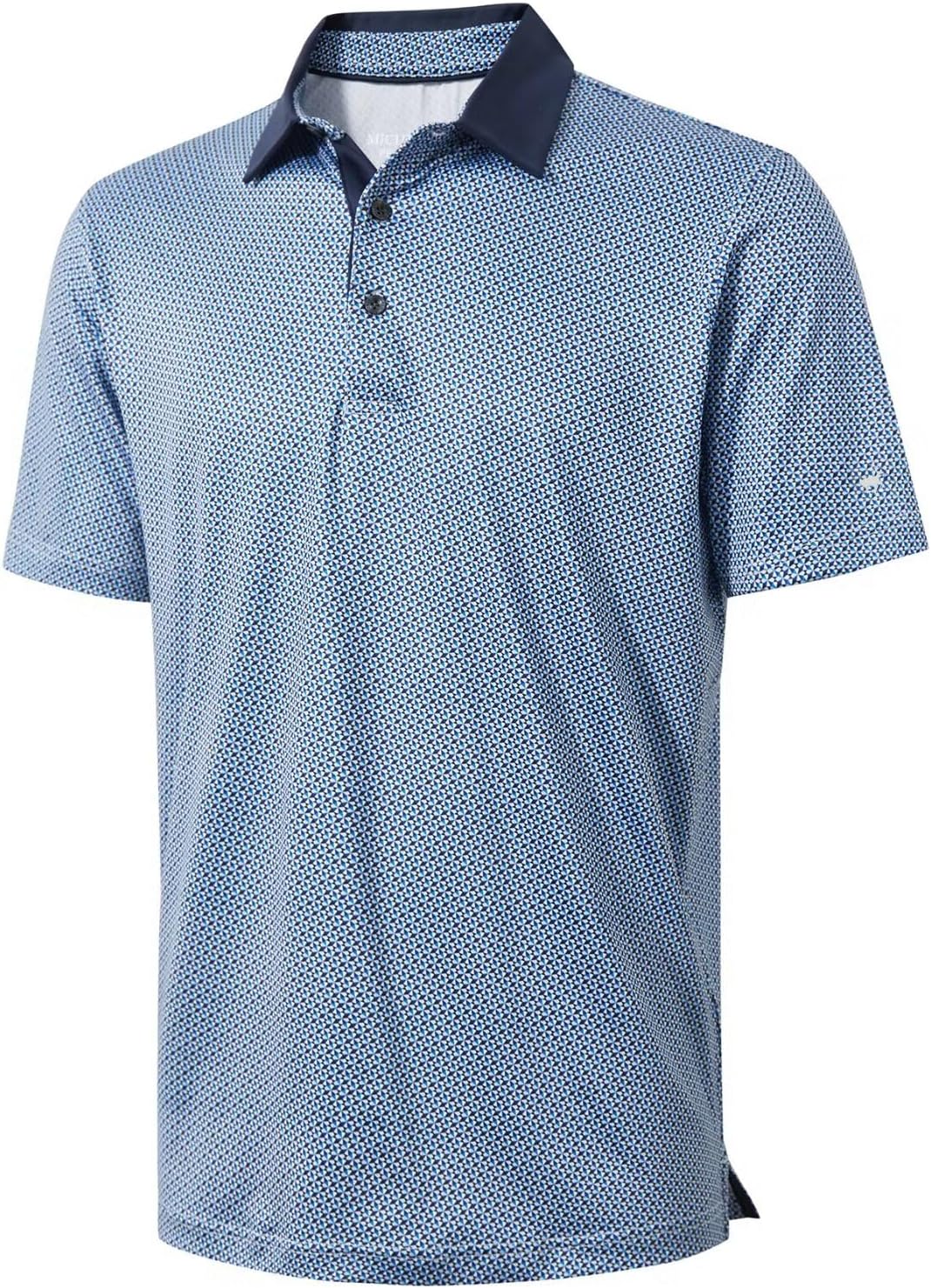 Mens Golf Shirts Short Sleeve Moisture Wicking Dry Fit Print Performance Athleti...