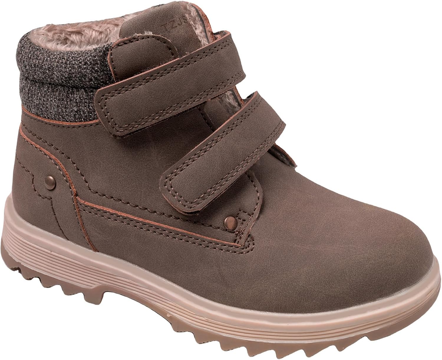 TZJS Kids' Hiking Work Boots for Boys Girls, Waterproof Outdoor Ankle Boots with...