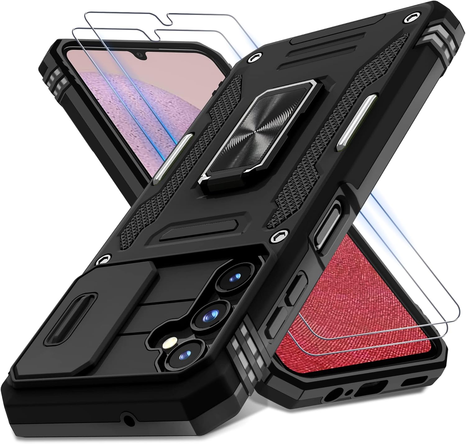 DEERLAMN Case for Samsung Galaxy A14 5G with Slide Camera Cover+Screen Protector...