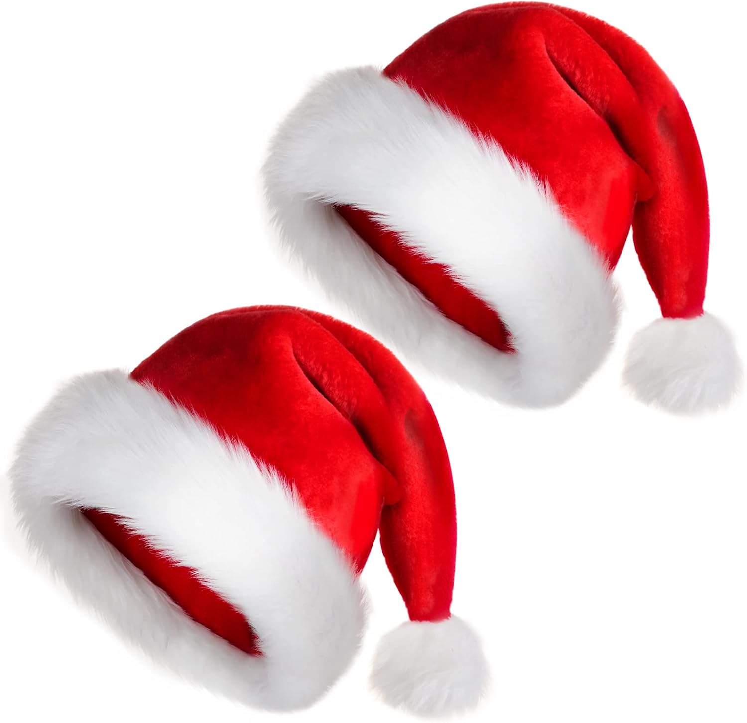 TLarder Santa Hat Christmas Hats Adults: Luxury Xmas Holiday Hat for Adults Unis...