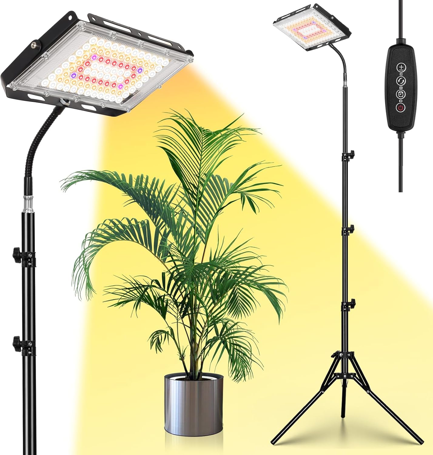 LBW Grow Lights for Indoor Plants, 96 LEDs Full Spectrum Standing Plant Grow Lig...