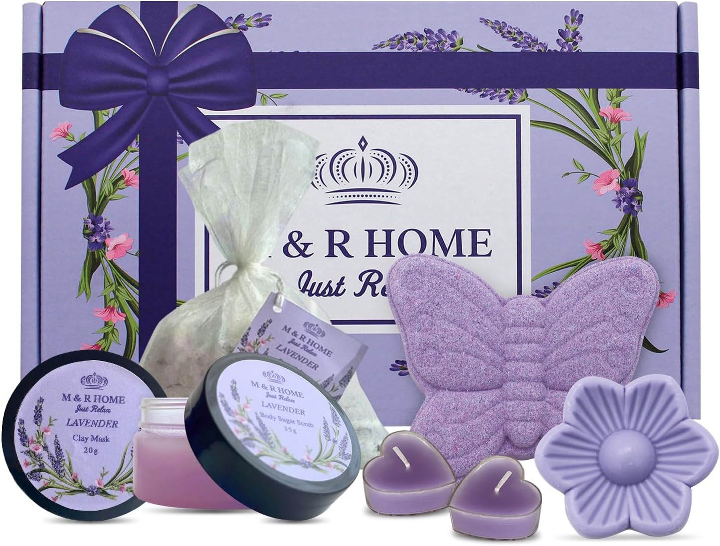 Lavender Pamper Gifts for Women, Relaxation Spa Hampers, Thinking of You Gifts,...